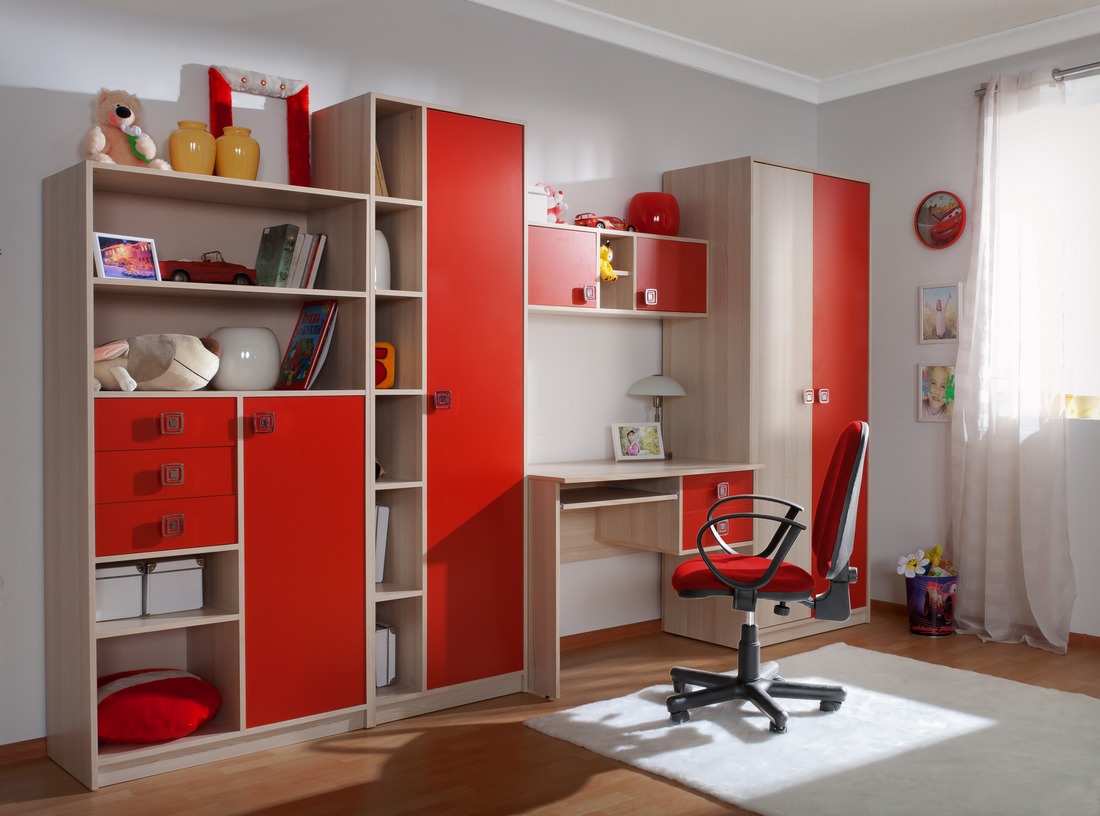 Детская стенка красная TRENDY (ТРЭНДЫ), БРВ (Black Red White), Беларусь