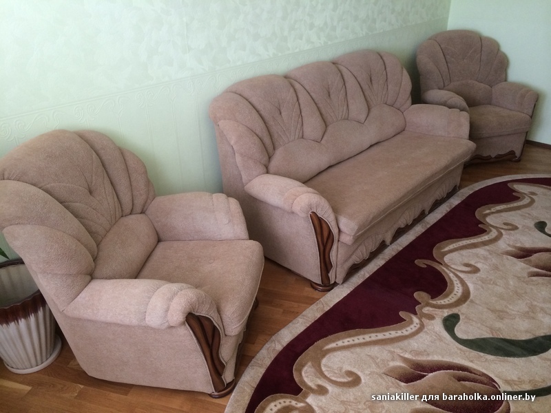 Продаю диван с 2 креслами БУ в Минске