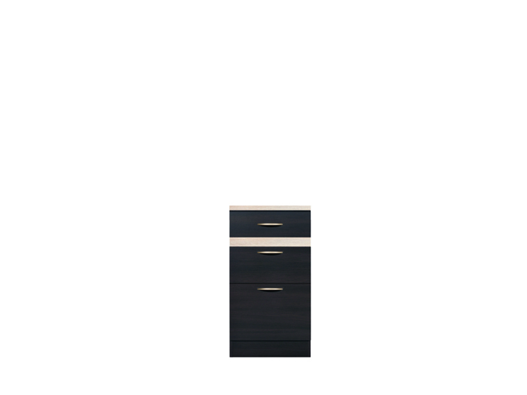 Шкаф нижний D3S-40/82, ЮНОНА (JUNONA), БРВ (Black Red White), Беларусь