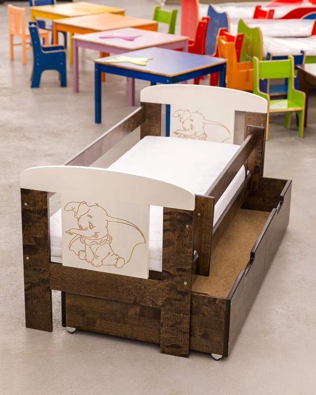 Детская кроватка с выдвижным ящиком, HolzLine (ХольцЛайн), Беларусь